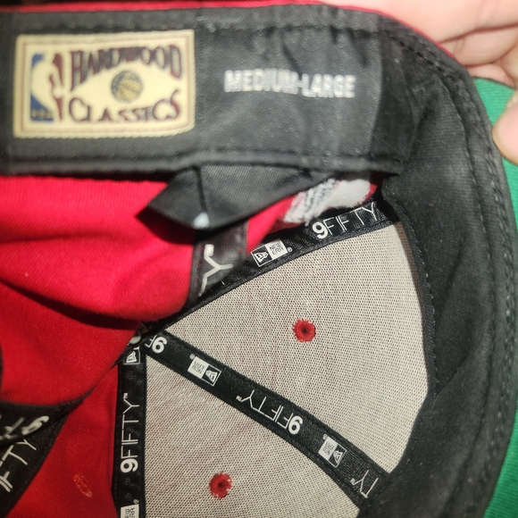 New Era NBA Hardwood Classics Miami Heat Red Snapback Hat Med/large - Picture 5 of 8